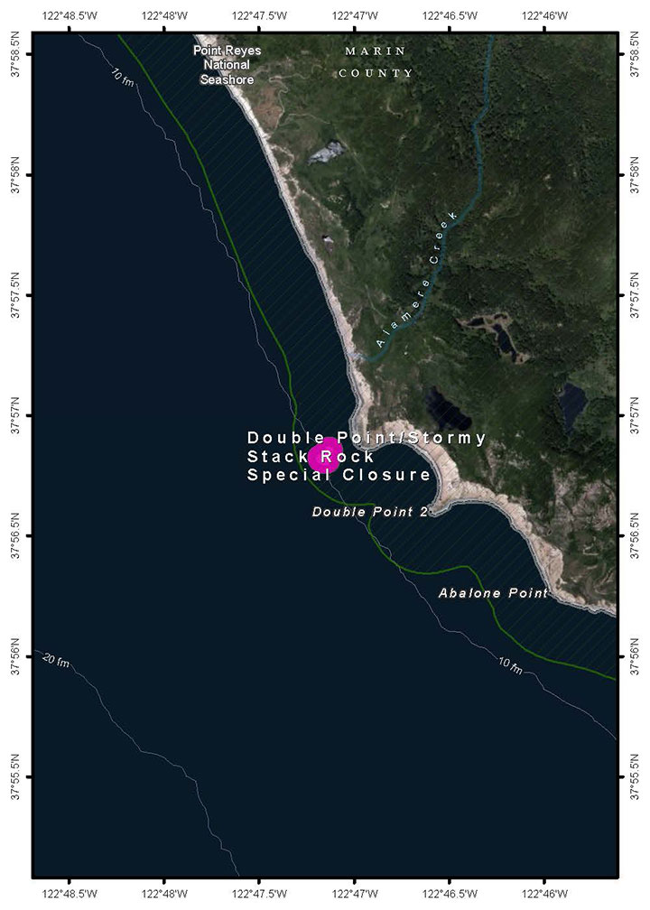 Map of Double Point/Stormy Stack Rock SC - click to enlarge in new tab